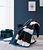 Nautica Wilton Sherpa Ultra Soft Sherpa Throw Blanket, Color:Navy - Image 6