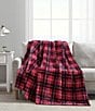 Color:Red - Image 2 - Winter Tattersall Red Ultra Soft Plush Fleece Blanket