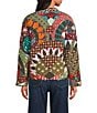 Never Fully Dressed Casablanca Printed Reversible Round Neck Long Sleeve Quilted Coat - Image 5