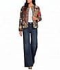 Never Fully Dressed Casablanca Printed Reversible Round Neck Long Sleeve Quilted Coat - Image 6