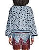 Never Fully Dressed Deer Print Scarf Mock Neck Long Sleeve Sweater - Image 2