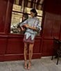 Never Fully Dressed Deer Print Scarf Mock Neck Long Sleeve Sweater - Image 6