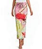 Never Fully Dressed Dorris Abstract Western Motif Satin Maxi Skirt - Image 1