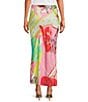 Never Fully Dressed Dorris Abstract Western Motif Satin Maxi Skirt - Image 2