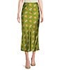 Never Fully Dressed Dorris Eye Print Maxi Skirt, Color:Medium Green - Image 1