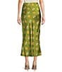 Never Fully Dressed Dorris Eye Print Maxi Skirt, Color:Medium Green - Image 2