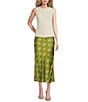 Never Fully Dressed Dorris Eye Print Maxi Skirt, Color:Medium Green - Image 3