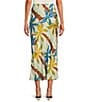 Never Fully Dressed Dorris Tropical Palm Print Pull-On Maxi Skirt, Color:Blue Multi - Image 2