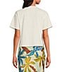 Never Fully Dressed Embroidered Tropical Palm T-Shirt, Color:White - Image 2