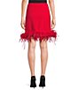 Never Fully Dressed Feather Trim Coordinating Mini Skirt - Image 2
