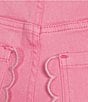 Never Fully Dressed High Rise Denim Scallop Wide Leg Pant, Color:Pink - Image 4
