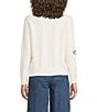 Never Fully Dressed Hollie Enchanted Embroidered Crew Neck Button Front Cardigan, Color:Cream - Image 3