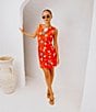 Never Fully Dressed Ioana Shell Print Square Neck Sleeveless Mini Dress, Color:Red - Image 6