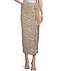 Never Fully Dressed Jaspre Wrap Sequin Skirt, Color:Silver - Image 2
