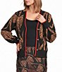 Never Fully Dressed Leopard Bow Printed V-Neck Long Sleeve Cardigan - Image 1