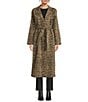 Never Fully Dressed Leopard Print Long Sleeve Denim Trench Coat, Color:Brown - Image 1