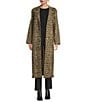 Never Fully Dressed Leopard Print Long Sleeve Denim Trench Coat, Color:Brown - Image 2