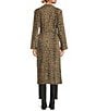 Never Fully Dressed Leopard Print Long Sleeve Denim Trench Coat, Color:Brown - Image 3