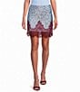 Never Fully Dressed Maeva Deer Printed Lace Hem Mini Skirt - Image 1