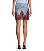 Never Fully Dressed Maeva Deer Printed Lace Hem Mini Skirt - Image 2