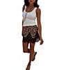 Never Fully Dressed Maeva Leopard Printed Lace Hem Mini Skirt - Image 3
