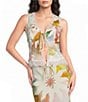 Never Fully Dressed Maisie Abstract Soleil V-Neck Sleeveless Lace Trim Tie Front Coordinating Top - Image 1