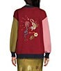 Never Fully Dressed Martha Mystical Printed Split V Long Sleeve Button Front Knit Cardigan - Image 2