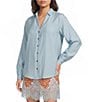 Never Fully Dressed Miley Collared Long Sleeve Button-Front Shirt - Image 1