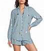 Never Fully Dressed Miley Sun Printed Collared Long Sleeve Button Front Coordinating Shirt - Image 1