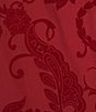 Never Fully Dressed Plus Size Aria Flocked Paisley Printed Round Neck Long Sleeve Mesh Mini Dress - Image 3