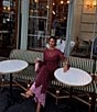 Never Fully Dressed Plus Size Burgundy Deer Printed Round Neck Long Sleeve Mesh Top - Image 6