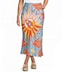 Never Fully Dressed Plus Size Dorris Dolce Vita Printed Satin Maxi Skirt - Image 1