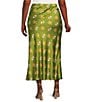 Never Fully Dressed Plus Size Dorris Eye Print Maxi Skirt, Color:Medium Green - Image 2