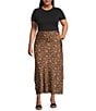 Never Fully Dressed Plus Size Dorris Leopard Cherry Print Maxi Skirt, Color:Leopard Print - Image 3
