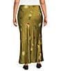 Never Fully Dressed Plus Size Dorris Mystical Printed Satin Maxi Skirt - Image 2