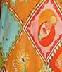 Never Fully Dressed Plus Size Emma Soller Multicolored Print V-Neck Long Sleeve Maxi Dress, Color:Multi - Image 3