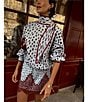 Never Fully Dressed Plus Size Maeva Deer Printed Lace Hem Mini Skirt - Image 4