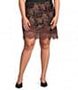 Never Fully Dressed Plus Size Maeva Leopard Bow Printed Lace Hem Mini Skirt - Image 1