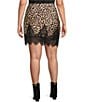 Never Fully Dressed Plus Size Maeva Leopard Printed Lace Hem Mini Skirt - Image 2
