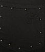 Never Fully Dressed Plus Studded Barrel Denim Jeans, Color:Black - Image 6