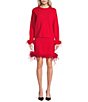 Never Fully Dressed Round Neck Long Sleeve Feather Cuff Coordinating Sweater - Image 3