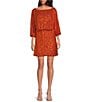 Never Fully Dressed Sequin Tilly Off The Shoulder Long Sleeve Mini Dress, Color:Orange - Image 1