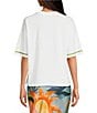 Never Fully Dressed Soller Crew Neck Short Sleeve Printed T-Shirt, Color:White - Image 2