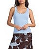 Never Fully Dressed Studded Scoop Neck Sleeveless Rib Knit Tank Top - Image 1