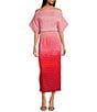 Never Fully Dressed Tilly Off-The-Shoulder Short Sleeve Ombre Maxi Dress, Color:Pink - Image 2