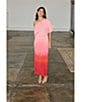 Never Fully Dressed Tilly Off-The-Shoulder Short Sleeve Ombre Maxi Dress, Color:Pink - Image 5