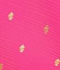 Never Fully Dressed Tilly Plisse Gold Fleck Print One Shoulder Neck Short Sleeve Maxi Dress, Color:Pink - Image 3