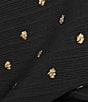 Never Fully Dressed Tilly Plisse Gold Fleck Print One Shoulder Neck Short Sleeve Maxi Dress, Color:Black - Image 3