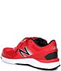 Color:Team Red/Black/Silver Metallic - Image 3 - Boys' 680 V6 Leather And Mesh Lace-Up Running Shoes (Youth)