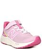 Color:Light Raspberry/Real Pink - Image 1 - Girls' Fresh Foam Arishi V4 Bungee Lace with Top Strap Sneakers (Youth)